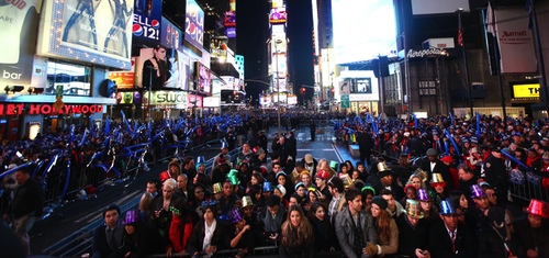 Vista de Times Square en nochevieja