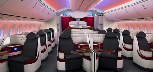 Business class del Boeing 787 Dreamliner de Qatar Airways