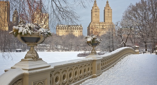 Central Park nevado