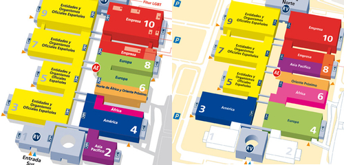 Comparativa de planos de FITUR de 2012 y 2013